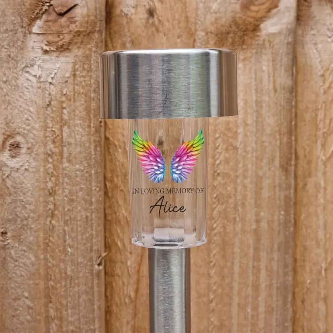 Personalised Solar memorial lights 💜