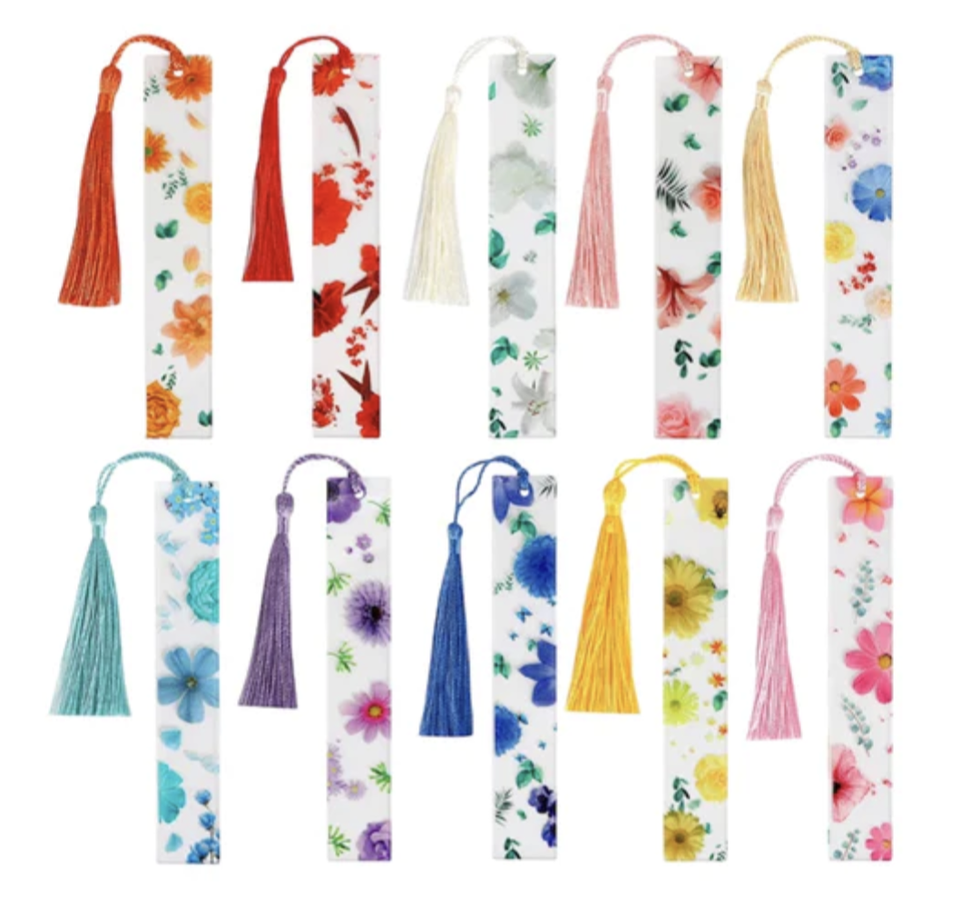 Personalised Floral Acrylic bookmark