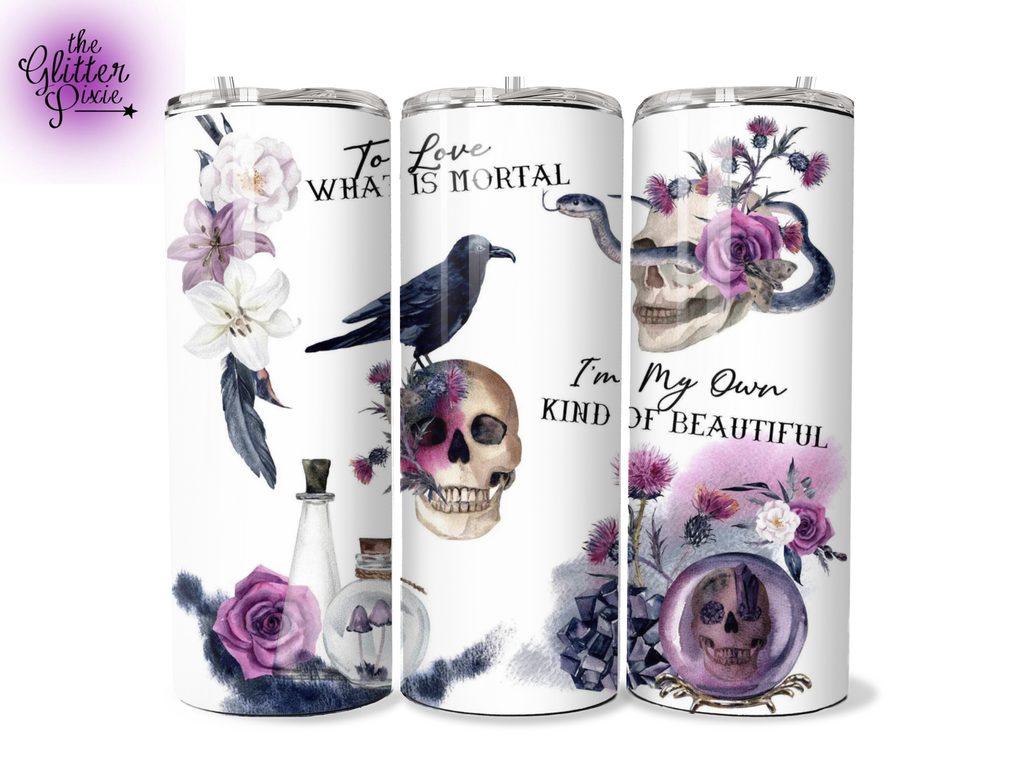 Skulls and birds 20oz Tumbler 💜