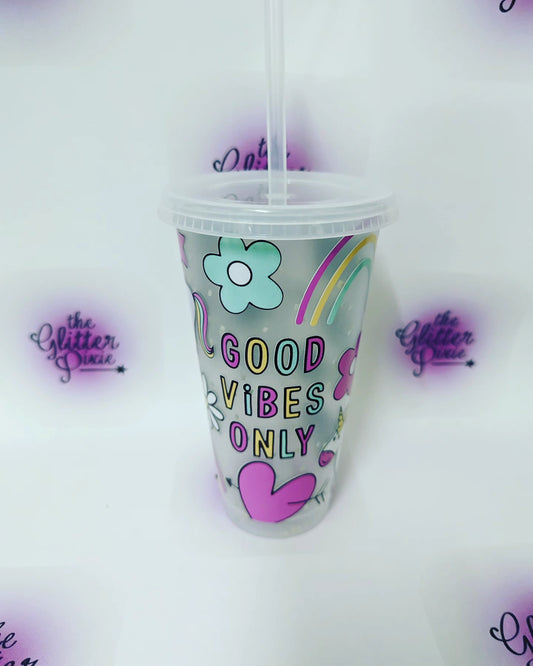 Good Vibes Only cold cup