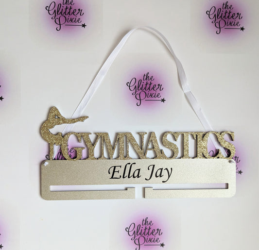 Personalised Gymnastics Medal Holder