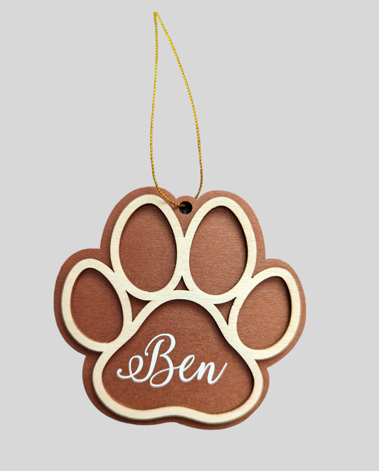 Personalised Paw Print Decoration