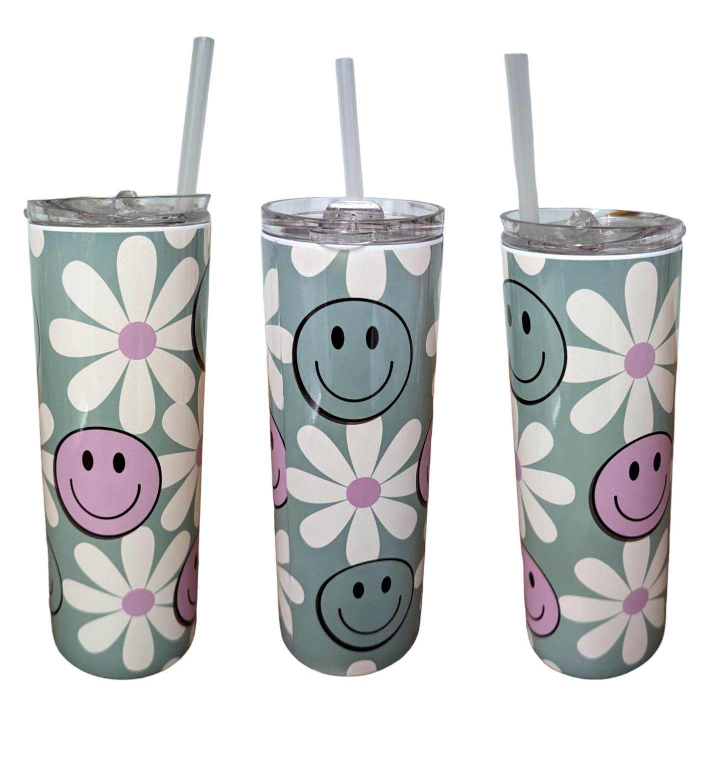 Flowers and Smileys Tumbler 🩷