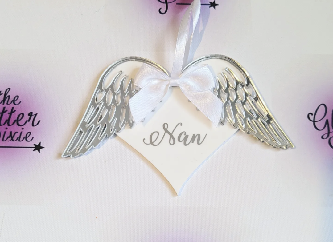 Personalised Memorial Wings Decoration 💜