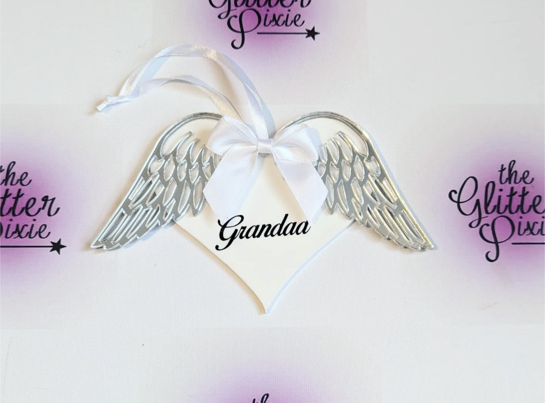 Personalised Memorial Wings Decoration 💜