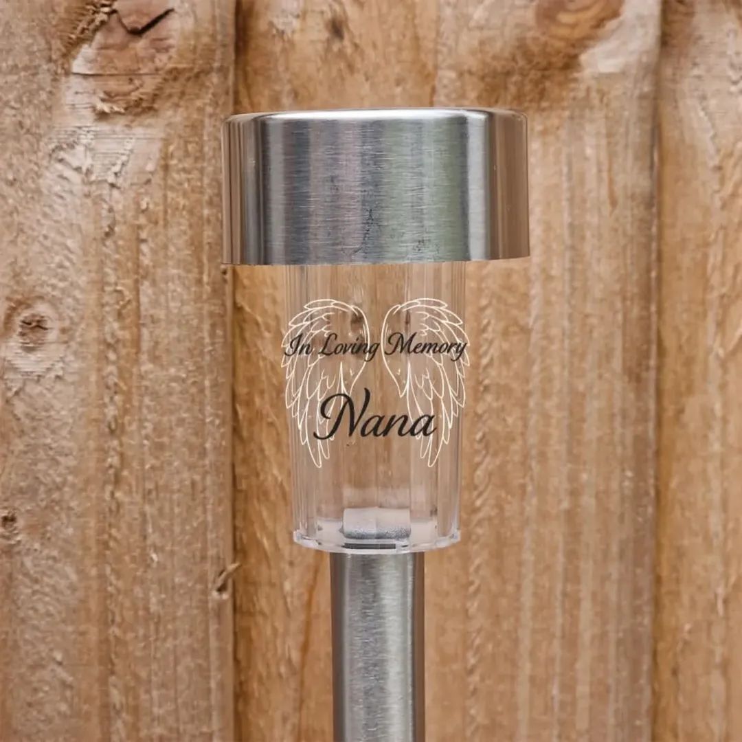 Personalised Solar memorial lights 💜