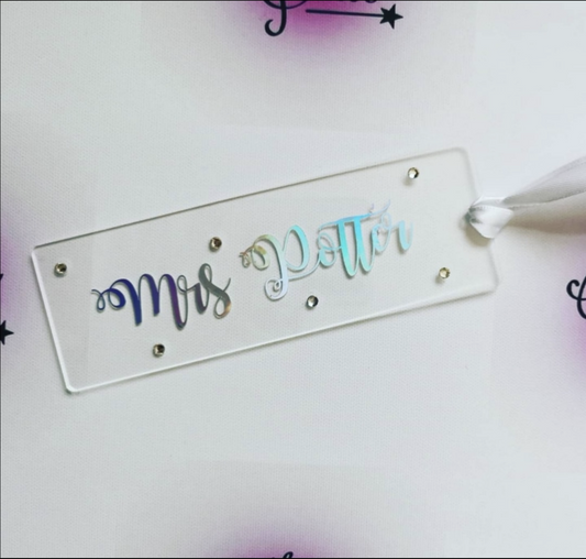 Personalised Acrylic Bookmark