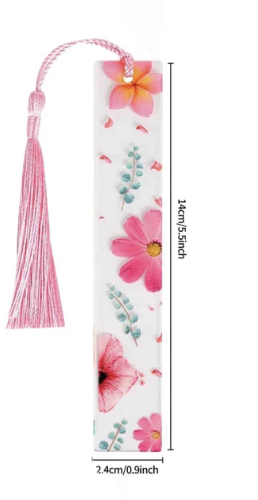 Personalised Floral Acrylic bookmark